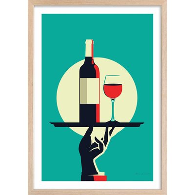 Affiche cuisine Verre de vin à la Française HEXOA
