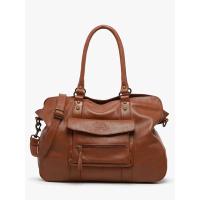 Sac porté épaule A4 Cow cuir BASILIC PEPPER