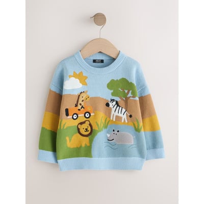 Pull ras de cou en maille à personnages NEXT