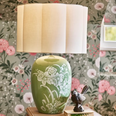Papier peint Fleurs de dahlia et de lys Otterham Garden LAURA ASHLEY
