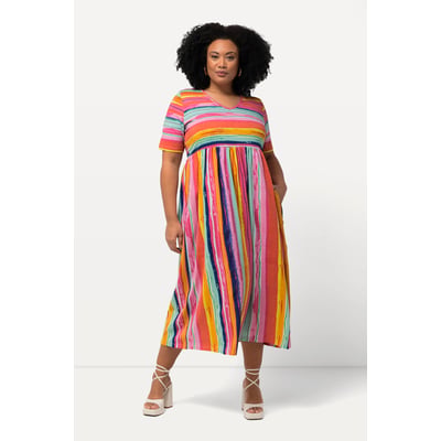 Robe en jersey, coupe évasée. Décolleté V ULLA POPKEN