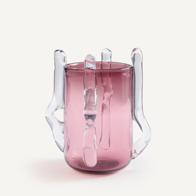 Vaso in vetro soffiato a mano, altezza 26 cm, MALTINTO AM.PM