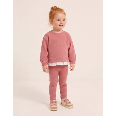 Ensemble de jogging en coton avec imprimé fleur en relief ZIPPY