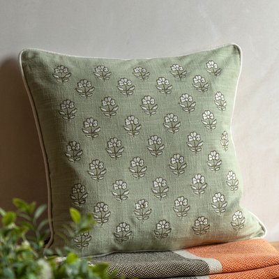 Ivy Embroidered Floral Filled Cushion SO'HOME