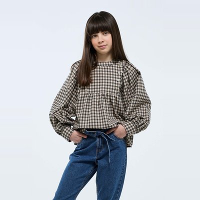 Blouse à carreaux en coton MONOPRIX