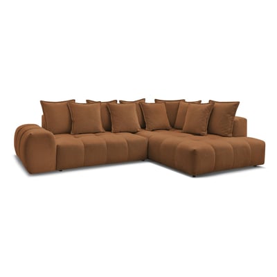 Canapé d'angle convertible 3 places en tissu chiné, EVEREST BOBOCHIC
