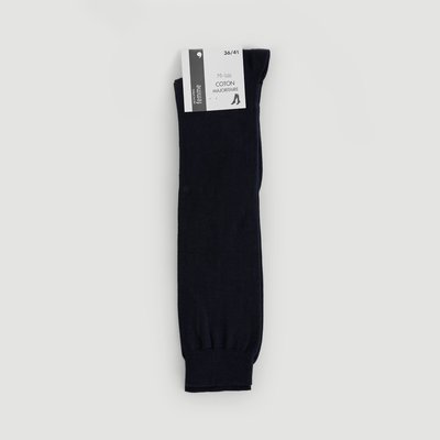Mi-bas jersey contient du coton, noir MONOPRIX
