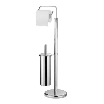 Toilet Roll Holder and Brush in Chrome SO'HOME