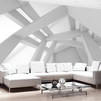 Papier peint intissé panoramique Ville et Architecture White Construction EDEN