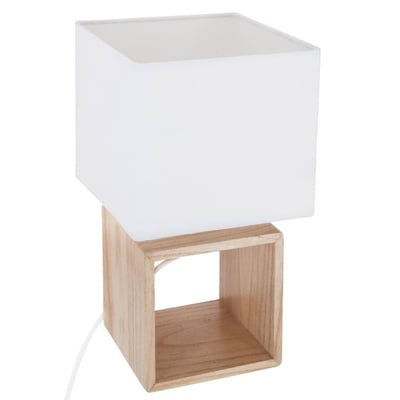 Lampe en bois carré ATMOSPHERA
