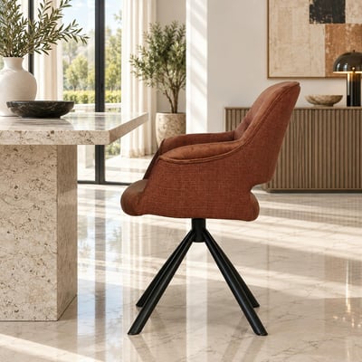 Fauteuil de table pivotant en tissu (lot de 2) IENA PIER IMPORT