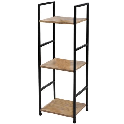 Étagère échelle métal noir et bois 3 étages 29x23.5x80cm WADIGA