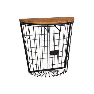 Set de 2 paniers filaires muraux en fer et bois ANTIC LINE CRÉATIONS