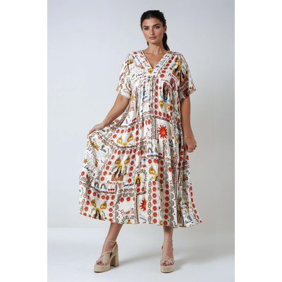 Robe longue de style bohème en imprimé JEAN-MARC PHILIPPE