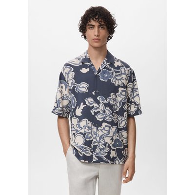 Chemise à fleurs effet froissé MANGO MAN