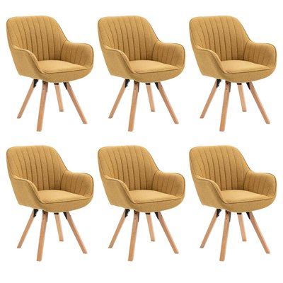 Lot de 6 fauteuil de salle à manger rotatif scandinave, CARSON MEUBLES COSY