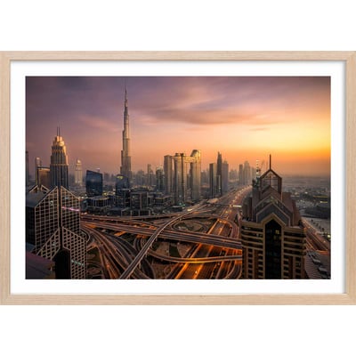 Affiche ""Dubai sunset"" HEXOA