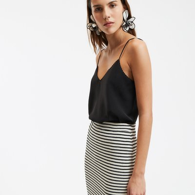 Top in satin con scollo a V e spalline sottili LA REDOUTE COLLECTIONS