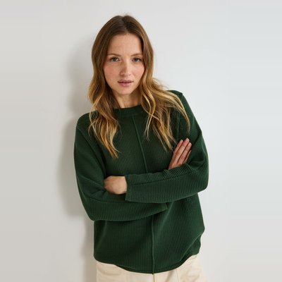 Pull à maille ajourée en coton MONOPRIX