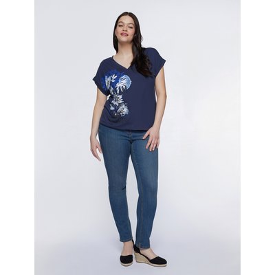 T-shirt avec imprimé fleuri devant FIORELLA RUBINO
