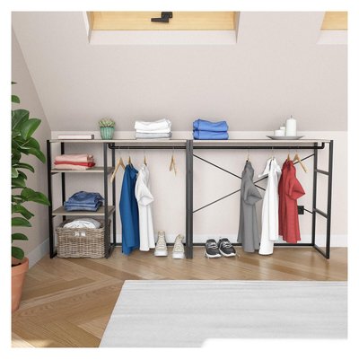Lot de 2 portants vêtements sous combles modulables 200x85cm KADRA MOB IN