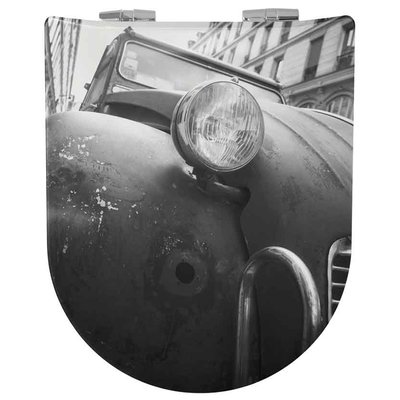 Abattant Double OLFA Déclipsable "Voiture Vintage" HOME MAISON