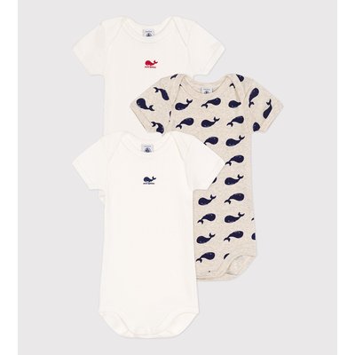 Lote de 3 bodies de manga corta PETIT BATEAU