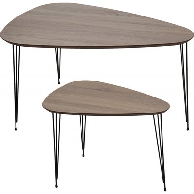 Tables gigognes bois et métal (lot de 2) RECOLLECTION