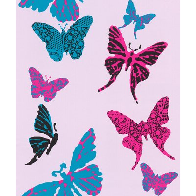 Papier Peint "Papillons très Girly" HOME MAISON