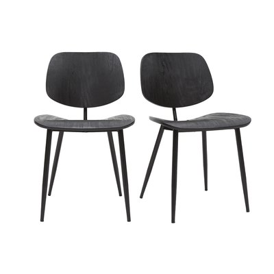 Chaises design pieds métal (lot de 2) TOBIAS MILIBOO