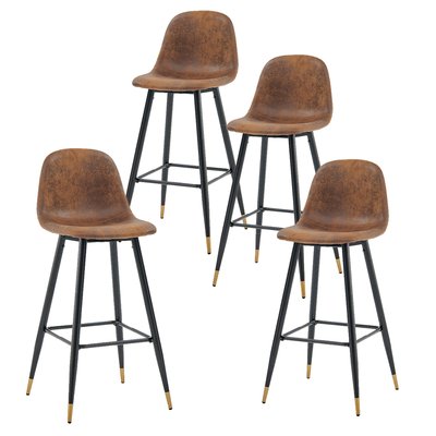 Lot de 4 tabourets de bar style vintage,CHARLTON BAR MEUBLES COSY