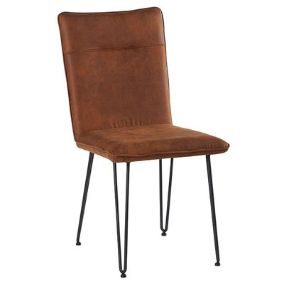 Chaise contemporaine pour salle à manger tissu marron KERALA (lot de 2) PIER IMPORT