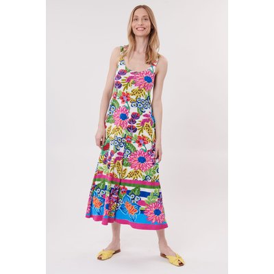 Robe longue imprimée coupe droite sans manches TAYANA DERHY