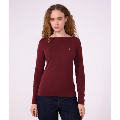 T-shirt Iconic collo militare in cotone, maniche lunghe PETIT BATEAU