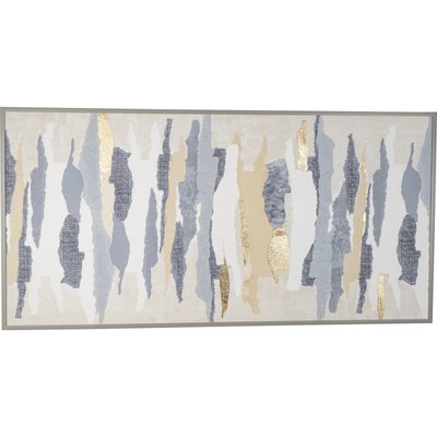 Tableau abstrait  et  effet métallique avec cadre élégant RECOLLECTION