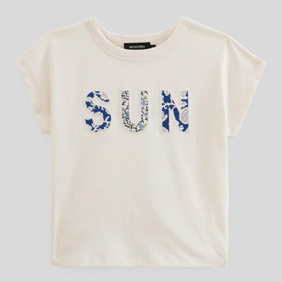 T-shirt à inscription en coton BIO GOTS MONOPRIX