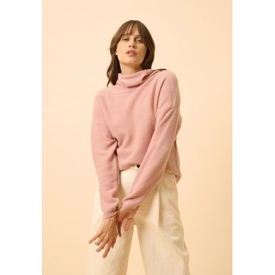 BLANTYRE pull col roulé bois de rose en cachemire JUST CASHMERE