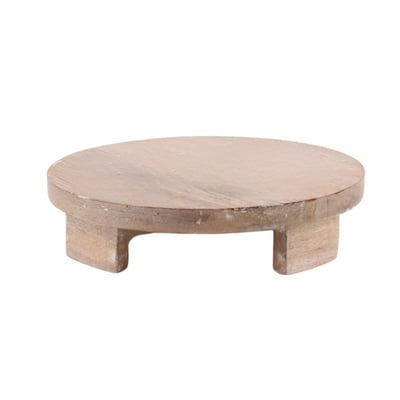 Plateau rond en bois sur pieds 30cm ORNAMI