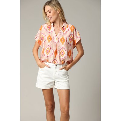 Blouse ample en viscose avec imprimés ethniques colorés TENY DEELUXE