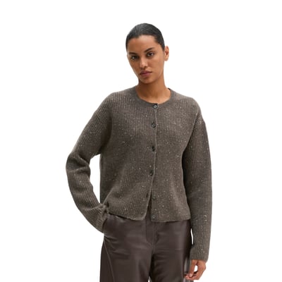 Cardigan en tweed coupe classique en mélange de laine vierge MARC O'POLO