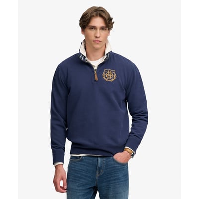 Sweat Gothic Varsity Half Zip Coupe Décontractée SUPERDRY