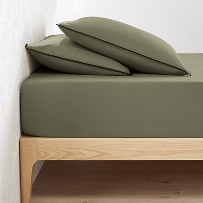 Drap housse uni coton lavé, bonnet 25cm, Merida LA REDOUTE INTERIEURS