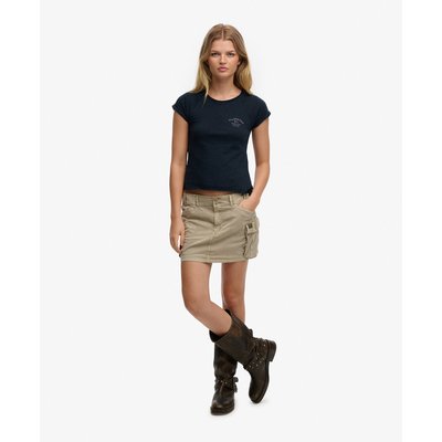 Mini Jupe Cargo Diesel Femme – Taille UK 12 (M), Marron, Style Utilitaire Rétro Y2K, Neuve Avec étiquette