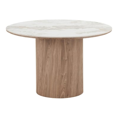 Table ronde extensible en céramique marbrée 120/160/200 cm PRATO PIER IMPORT