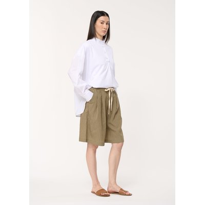 Short long kaki à fines rayures HUMILITY