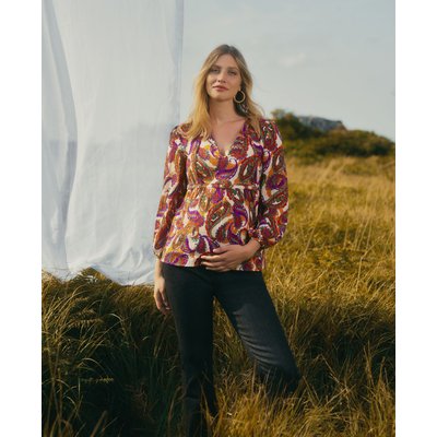 Blouse manches ballon Latina multicolor CACHE COEUR