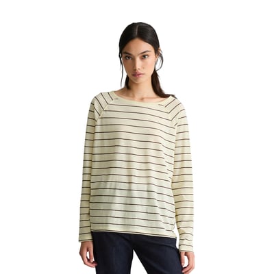 T-shirt long rayé relaxed en jersey à mailles lâches MARC O’POLO DENIM