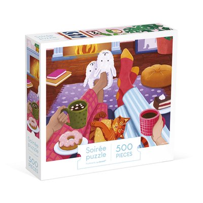 Puzzle Adulte 500 Pcs, Soirée Au Coin Du Feu JANOD