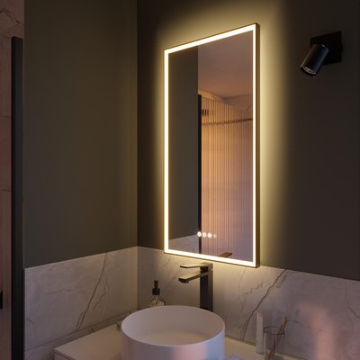 Miroir avec lumières intégrées en verre NEO FRAME SENSEA