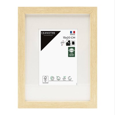 Cadre Photo Avec Passe-partout 15x20 Cm Résine Recyclée WILD CEANOTHE